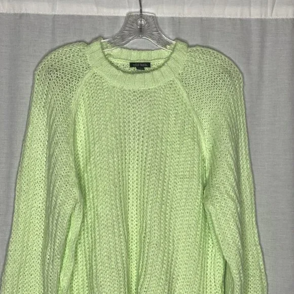 Womens Wild Fable Crewneck Raglan Sweater Green L - Picture 3 of 4
